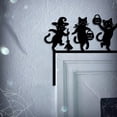 thumbnail image 4 of sruoe Halloween Black Cat Door Topper, Halloween Metal Cat Silhouette Sign, Halloween Door Corner Art, Halloween Home Decor for Front Door, Wall, Porch Display, 4 of 8
