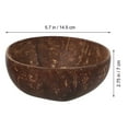 thumbnail image 2 of OUNONA Coconut Shell Bowl for Kitchen Use Natural and Hand Painted Coconut Rice Bowl 2 Sets with Spoons, 2 of 8