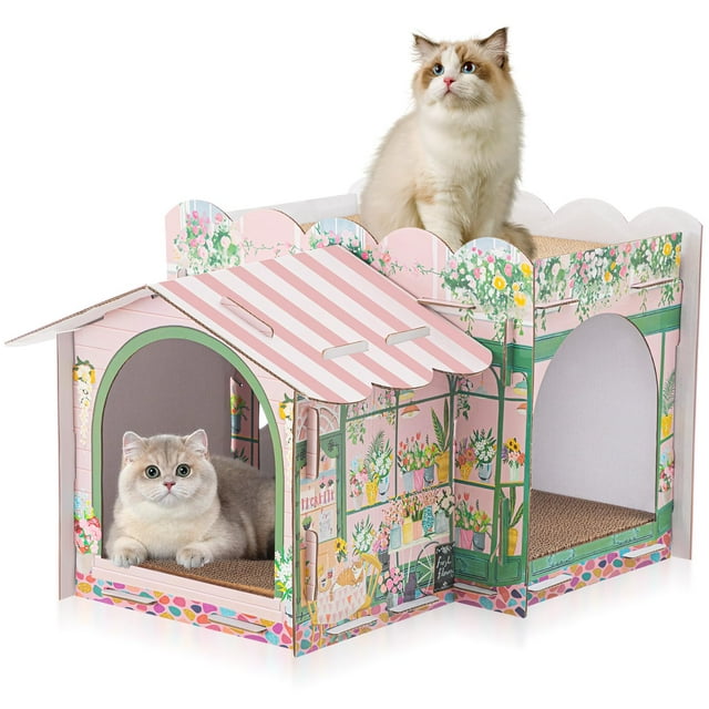Cartón para sombrear líneas Cat House, varios niveles, 45 x 27 x 30 cm