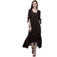 thumbnail image 1 of eloria Floral Printed Long Dress With Short Sleeves In Round Neck Design, 1 of 5