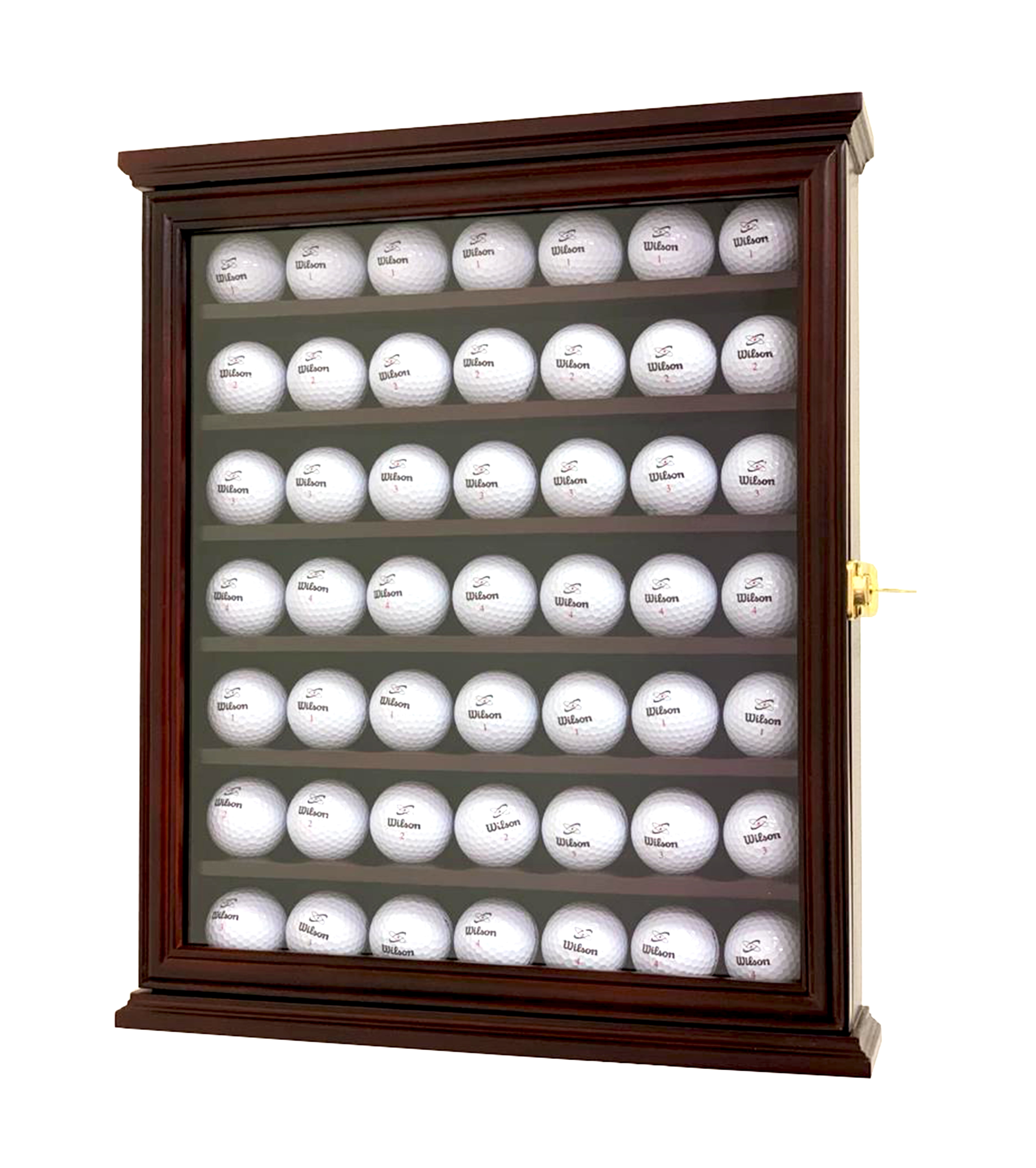 Golf Ball Display Case Wall Rack Holder UV Protection