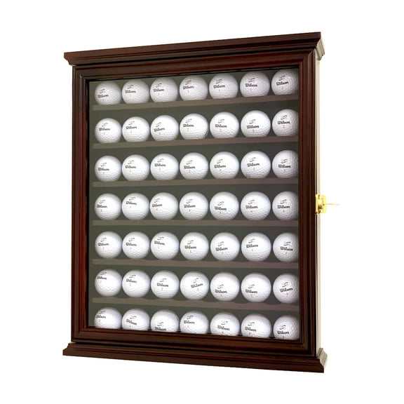 DECOMIL - Golf Ball Display Case Cabinet Wall Rack Holder UV Protection Lockable