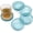 Clear Blue, variant on Set of 5 Amber Crystal Glass Drink Coasters Chic Round Cup Mats Modern Table Decor for Kitchen Bar Dining Living Room Patio