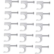 400 pcs Clamps Ethernet LED Steel Mm Cord Wire for Coax Print Use Cable Holder Tv Coaxial Speaker with Mm+mm+mm+mm Round Telephone Support Electrical Nails Dish Starlight Home Tie