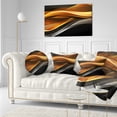 thumbnail image 3 of Designart Gold Silver Inward Lines - Abstract Throw Pillow - 12x20, 3 of 5