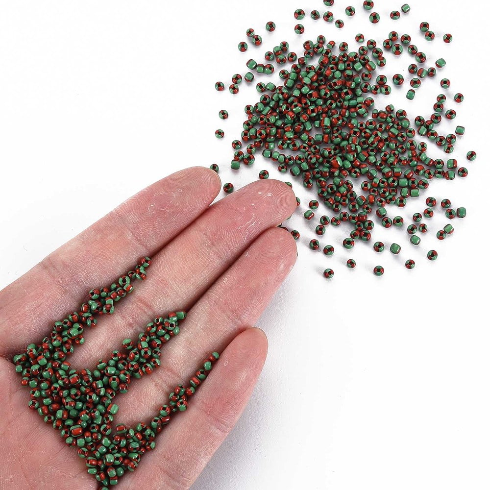 1bag 8/0 Glass Seed Beads Opaque Colours Seep Green 3mm hole:1mm