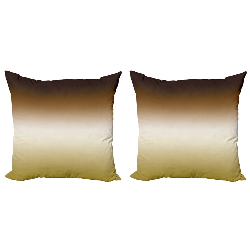 Ombre Throw Pillow Cushion Cover Pack of 2, Modern Illustration of