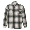 thumbnail image 6 of M-5X Big & Tall Wool Shirts for Men with Pockets Plus Size Button-Down Shackets Shirt Mens Trendy Plaid Printed Long Sleeve Collared Work Tops, 6 of 7