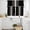 Black Beige, variant on Aqua Beige Striped Kitchen Curtains Sets for Windows 24 Inch Length, Modern Farmhouse Retro Lines Rod Pocket Window Treatments Tier Curtains and Valances Set for Bedroom/Bathroom