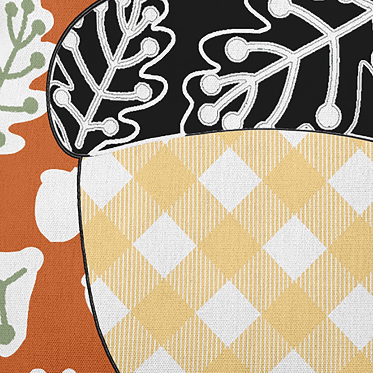 18" x 18" Simply Daisy Acorn Polyester Indoor/Outdoor Pillow, Dusty Orange Qty 1