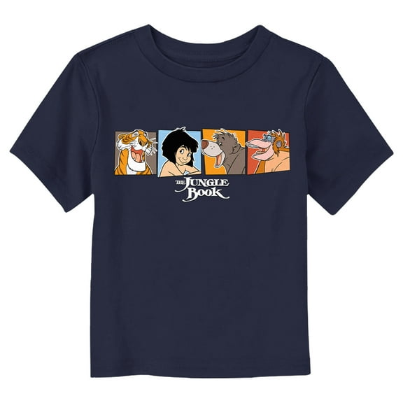Toddler's The Jungle Book Family Portraits  Graphic Tee Navy Blue 4T