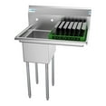 thumbnail image 1 of Pemberly Row Silver 12x16x10 Right NSF Stainless Steel Kitchen Prep/Utility Sink, 1 of 7
