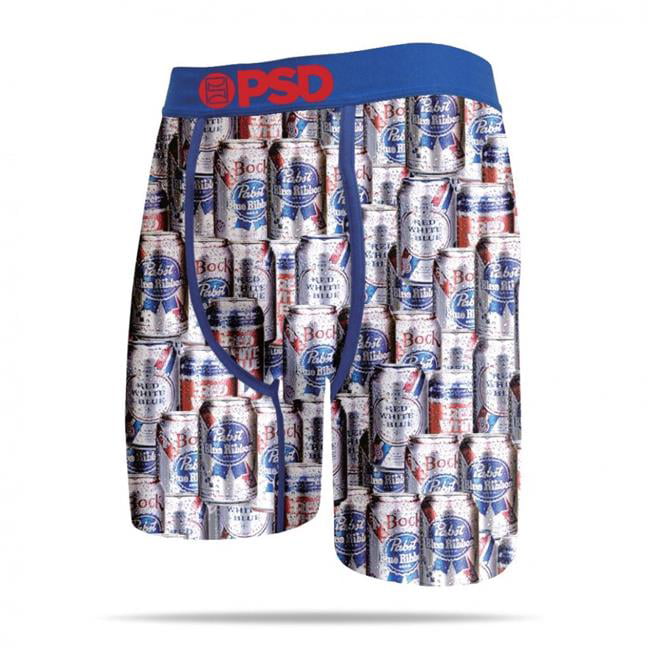 Mens Pabst Blue Ribbon Beer Logo Boxer Briefs Underpants Regular Leg Underwear Panties