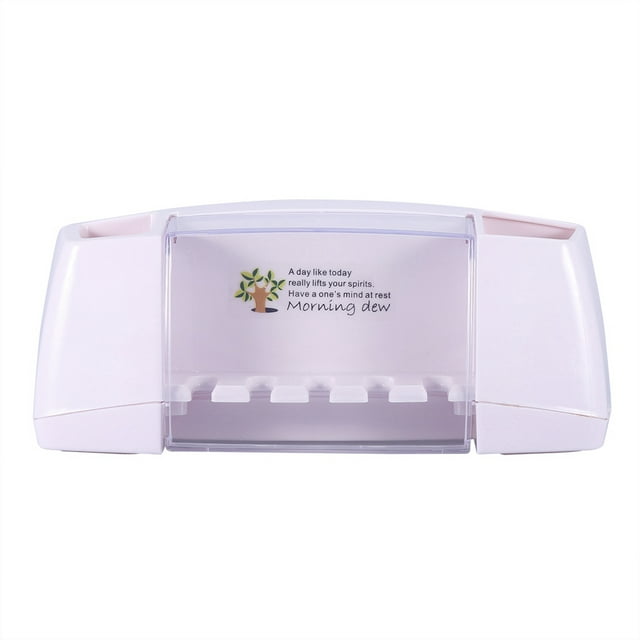 Soporte de plástico para cepillo de dientes y pasta de dientes, estante de almacenamiento para baño, montado en la pared