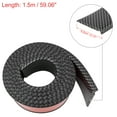 thumbnail image 2 of 4pcs 5.5cm x 1.5m Car Wheel Mudguard Strip Extension Tire Eyebrow  Trim Carbon Fiber Pattern, 2 of 6