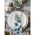 thumbnail image 2 of Navy Blue Floral Cloth Napkins Set of 6 Reusable Dinner Napkins, Spring Flowers Rustic Butterfly Cocktail Napkin Washable Table Napkins for Wedding/Holiday Party/Baby Shower 20"x20", 2 of 7