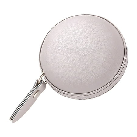 

YEUHTLL Retractable Tape Measure with Round Faux Leather Case Portable Dual Sided Ruler