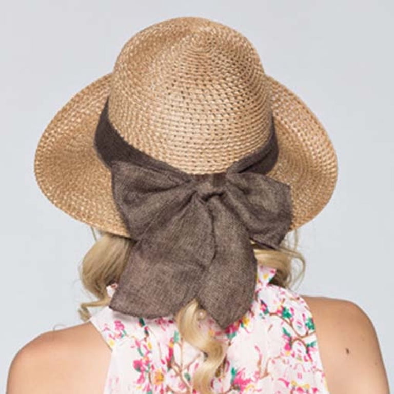 Ltpwer Sun Hats for Women Handmade Straw Bucket Hat Wide  display picture 3