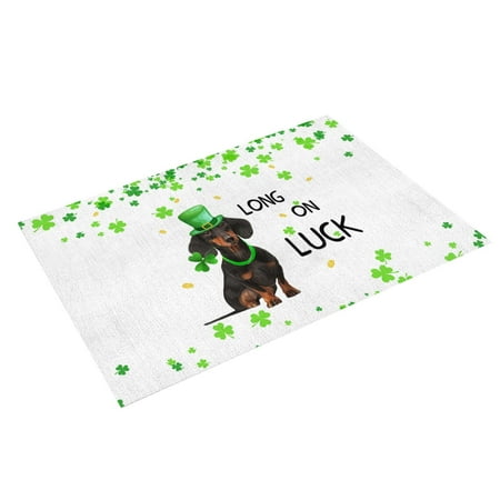 

Dining Table Set for 6 Dining Table Mats with Pottery Charger Plates End Table round Oval Table Light Table And Mats Wicker Table Pottery Chargers St. Patricks s Day Placemats Irish Day
