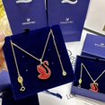 thumbnail image 2 of [Swarovski Swan Necklace Red] ICONIC Swan Swarovski big goose Necklace, 2 of 4