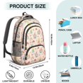 thumbnail image 5 of Princess and Castle Pink Pattern Backpack for School, Cute School Bag with Adjustable Shoulder Straps and Padded Back, 16.9"x12.6"x5.9", 5 of 5