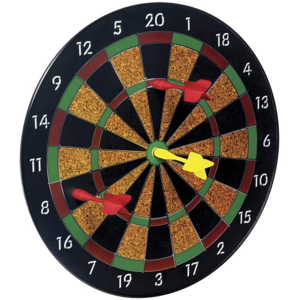 Dart Board 12'' with 6pcs Safe Precision Darts Great