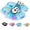 Blue, variant on Light Up Slippers For Women, Sensor Glow Sandals Cute Cartoon Eyes, Motion Sensor LED Slides, for Teens Adults