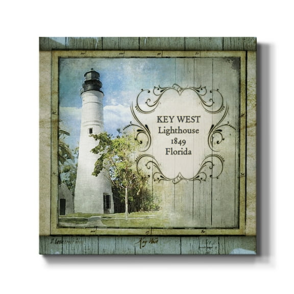 Wexford Home Florida Lighthouse VI-Premium Gallery Wrapped Canvas, 10" x 10" - Ready to Hang