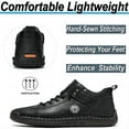 thumbnail image 2 of Men's Casual Boots Handmade Lightweight Outdoor Chukka Breathable Non-Slip Mid-Top Ankle For Hiking Slip-on Loafers Shoes Black 10 US, 2 of 7
