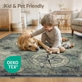 thumbnail image 4 of ODIKA Compass Vintage Star With Distressed Maritime Border Nautical Flowing Dynamic for Bedroom, Nursery, RV, Pet Friendly & Kids Safe Bedside, 4 of 7
