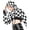 Plaid Noir/blanc, variante sur ITFABS Femmes Sweat à Capuche Punk Gothique à Manches Longues avec Chaînes