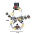 thumbnail image 4 of Guirnalda de Feliz Navidad con luces Led, decoración de Navidad, colgante de guirnalda para colgar en la puerta (negro + blanco) Sailing Electrónica, 4 of 5
