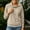 Khaki, variant on Sevevn Women's Asymmetric Button Cowl Neck Sweatshirt Raglan Long Sleeve Soft Pullover Casual Loose Fit Top Black L