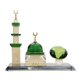 thumbnail image 2 of Estatua de Arquitectura de cristal Hugo Kaaba reloj Torre modelo 15.5x7.5x14cm, 2 of 10