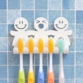 thumbnail image 1 of Bonito soporte para cepillos de dientes con ventosa para decoración del hogar, baño, montaje en pared, talla única, 1 of 5