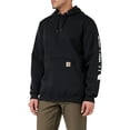 thumbnail image 1 of Sudadera Carhartt para hombre, holgada, con logotipo de peso medio, negra, 1 of 7