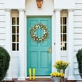 thumbnail image 6 of 20 Inch Artificial Easter Wreath for Front Door Spring Easter Garland Wreath with Colorful Pastel Eggs, Mixed Flowers and Green Leaves Artificial Flower Garland for Wall Home Party Wedding Decor, 6 of 7