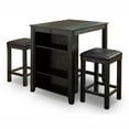 thumbnail image 2 of Furniture of America Albana Wood 3-Piece Counter Height Dining Set in Walnut, 2 of 8
