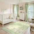 thumbnail image 3 of Wonnitar 5'x7' Green Boho Area Rug,5x7ft Rugs for Bedroom Girls Nursery Area Rugs Soft Floral Playroom Rug, Machine Washable Pastel Rug Non Slip Floor Carpet for Large Living Room Bedroom Carpet, 3 of 10