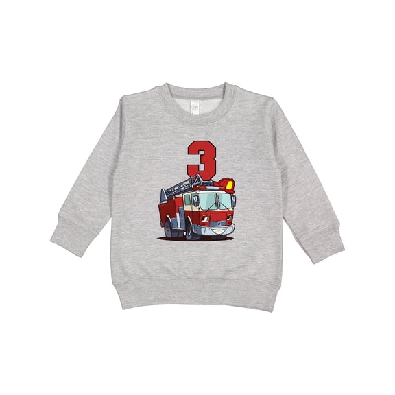 Inktastic 3rd Birthday Fire Truck Toddler Sweatshirt