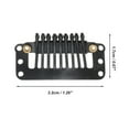 thumbnail image 3 of Unique Bargains 20 Pcs 9-Teeth Snap Wig Hair Clips for Hair Extension Black, 3 of 5