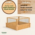 thumbnail image 2 of Greenes Fence 4' x 4' x 10.5" (3/4" Thick) Premium Cedar Raised Garden Bed with CritterGuard Fence System, 2 of 8