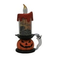 thumbnail image 1 of HUASHENG " Glow Halloween LED Electronic Candle With Skeleton And Pumpkin Design Flickering Flameless Decor For Creative Bar Or Home Haunting", 1 of 9