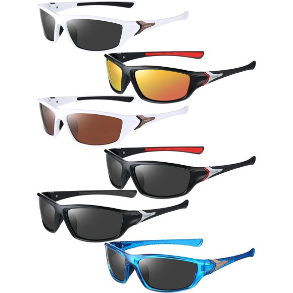 Paquete de 6 Gafas Deportivas Polarizadas Frienda para Hombre