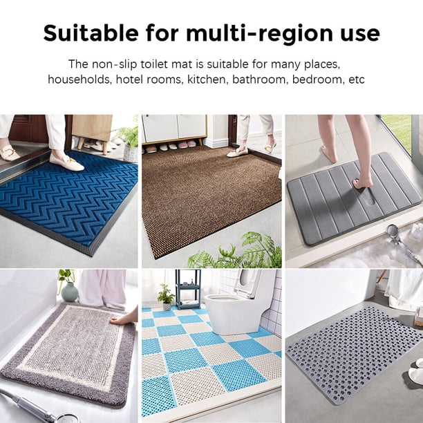 Naiovety Alfombrilla de suelo de terciopelo para baño, multiregión, ampliamente aplicable, alfombrilla de baño, alfombrilla de ducha de Type2 NO2