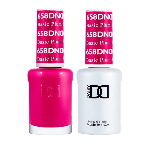 DND Nail Polish Gel & Matching Lacquer Set - 658 BASIC PLUM