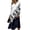 Navy, variant on Fall Dresses for Women Floral Long Sleeve V Neck Dresses Long Loose Casual Floral Dresses