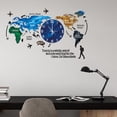 thumbnail image 4 of Nomeni Wall Clock Clearance, World Map Wall Clock Home Bedroom Wall Personality Wall Clock Home Essentials Blue, 4 of 9