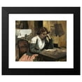 thumbnail image 2 of Jean-Baptiste-Camille Corot 14x12 Black Modern Framed Museum Art Print Titled - Woman Reading in the Studio (C. 1868), 2 of 5
