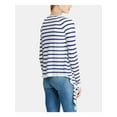 thumbnail image 2 of RALPH LAUREN Womens White Tie Striped Long Sleeve Open Cardigan Sweater Size: S, 2 of 3